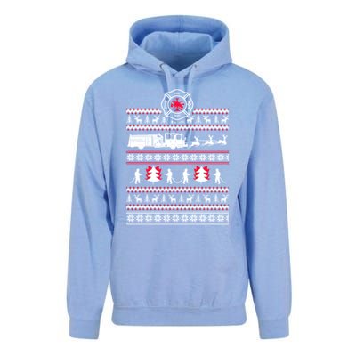 Firefighter Ugly Christmas Sweater Unisex Surf Hoodie