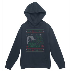 Funny Ugly Christmas Sweater Meowy Catmas Merry Catmas Xmas Urban Pullover Hoodie