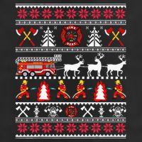 Firefighter Ugly Christmas Sweater Fireman Fire Departt 11oz C Handle Ceramic Mug