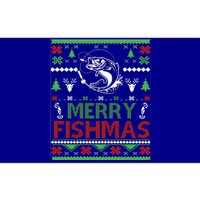 Fishing Ugly Christmas Bass Fish Merry Fishmas Funny Gift Bumper Sticker