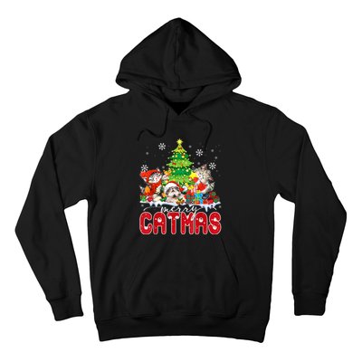 Funny Ugly Christmas Shirts Catmas Kitten Owners Santa Hat Hoodie