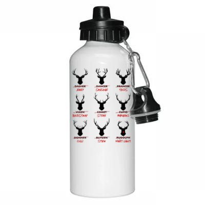 Funny Ugly Christmas Top Deer Hunter SantaS Reindeer Jerky Aluminum Water Bottle