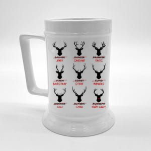 Funny Ugly Christmas Top Deer Hunter SantaS Reindeer Jerky Beer Stein