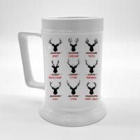 Funny Ugly Christmas Top Deer Hunter SantaS Reindeer Jerky Beer Stein