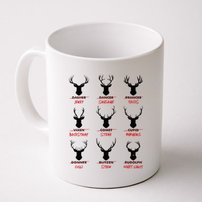 Funny Ugly Christmas Top Deer Hunter SantaS Reindeer Jerky Coffee Mug