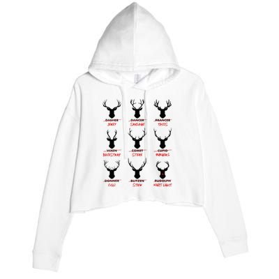 Funny Ugly Christmas Top Deer Hunter SantaS Reindeer Jerky Crop Fleece Hoodie