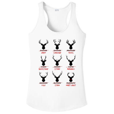 Funny Ugly Christmas Top Deer Hunter SantaS Reindeer Jerky Ladies PosiCharge Competitor Racerback Tank