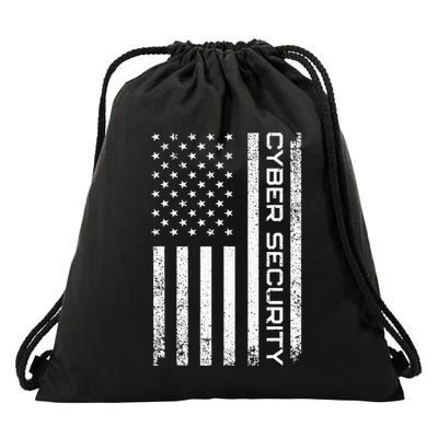 Funny Usa Cyber Security Art Anti Malware Geek Drawstring Bag