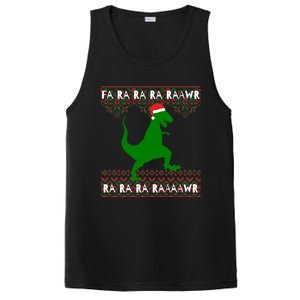 Funny Ugly Christmas Tyrannosaurus Rex Dinosaur Cute Gift PosiCharge Competitor Tank