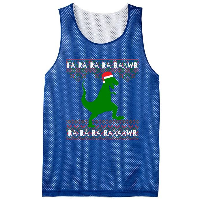 Funny Ugly Christmas Tyrannosaurus Rex Dinosaur Cute Gift Mesh Reversible Basketball Jersey Tank