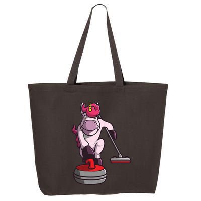 Funny Unicorn Curling Design For Men Women Curling Player 25L Jumbo Tote