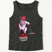 Funny Unicorn Curling Design For Men Women Curling Player Tank Top