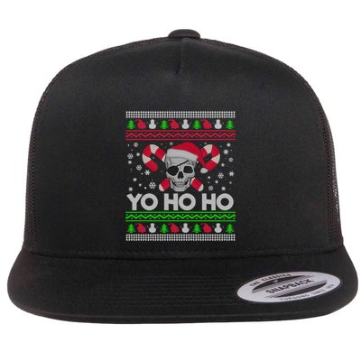 Funny Ugly Christmas Santa Pirate Yo Ho Ho Gift Flatbill Hat