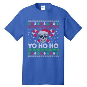 Funny Ugly Christmas Santa Pirate Yo Ho Ho Gift Tall T-Shirt