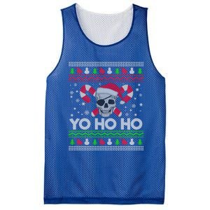 Funny Ugly Christmas Santa Pirate Yo Ho Ho Gift Mesh Reversible Basketball Jersey Tank