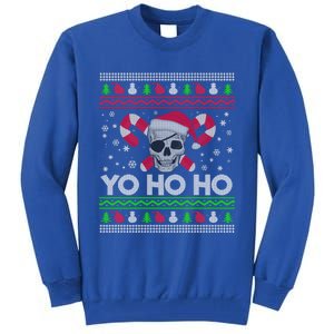 Funny Ugly Christmas Santa Pirate Yo Ho Ho Gift Tall Sweatshirt