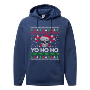 Funny Ugly Christmas Santa Pirate Yo Ho Ho Gift Performance Fleece Hoodie