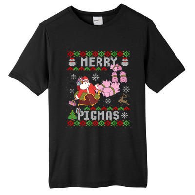 Funny Ugly Christmas Merry Pigmas Gift Tall Fusion ChromaSoft Performance T-Shirt