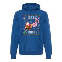 Funny Ugly Christmas Merry Pigmas Gift Premium Hoodie