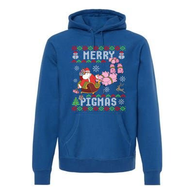 Funny Ugly Christmas Merry Pigmas Gift Premium Hoodie