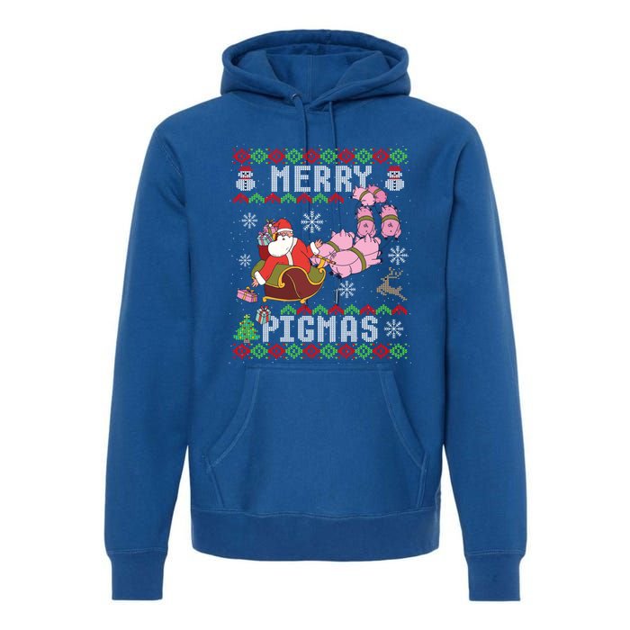 Funny Ugly Christmas Merry Pigmas Gift Premium Hoodie