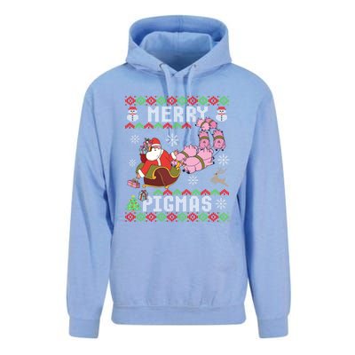 Funny Ugly Christmas Merry Pigmas Gift Unisex Surf Hoodie