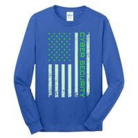 Funny Usa Cyber Security Art For Anti Malware Geek Gift Tall Long Sleeve T-Shirt