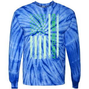 Funny Usa Cyber Security Art For Anti Malware Geek Gift Tie-Dye Long Sleeve Shirt