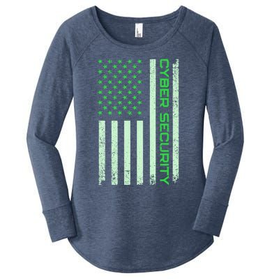 Funny Usa Cyber Security Art For Anti Malware Geek Gift Women's Perfect Tri Tunic Long Sleeve Shirt