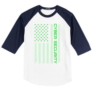 Funny Usa Cyber Security Art For Anti Malware Geek Gift Baseball Sleeve Shirt