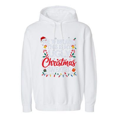 Funny Ugly Christmas Sweatercouples Matching Xmas Garment-Dyed Fleece Hoodie