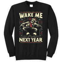 Funny Ugly Christmas Sweater Santa Wake Me Next Year Sweatshirt