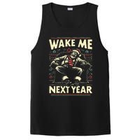 Funny Ugly Christmas Sweater Santa Wake Me Next Year PosiCharge Competitor Tank