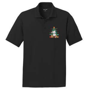 Funny Ugly Christmas Sweater Meowy Catmas Merry Catmas  PosiCharge RacerMesh Polo