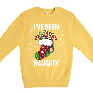 Funny Ugly Couples Christmas IVe Been Naughty Gift Premium Crewneck Sweatshirt