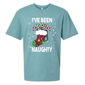 Funny Ugly Couples Christmas IVe Been Naughty Gift Sueded Cloud Jersey T-Shirt