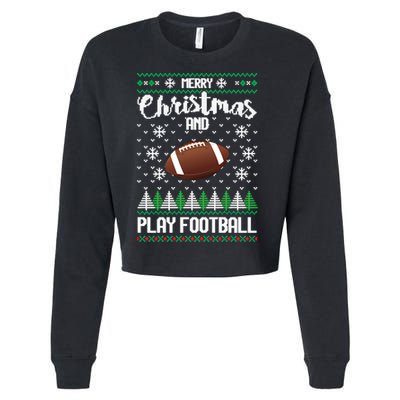 Football Ugly Christmas Cropped Pullover Crew