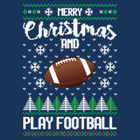 Football Ugly Christmas 7 Panel Mesh Trucker Snapback Hat