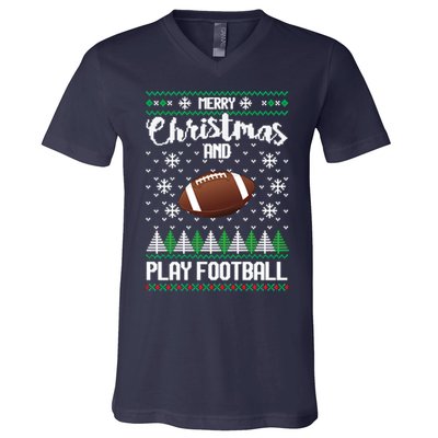 Football Ugly Christmas V-Neck T-Shirt