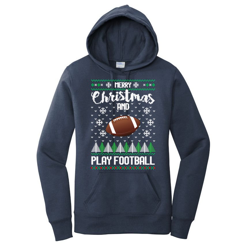 Football Ugly Christmas Women's Pullover Hoodie