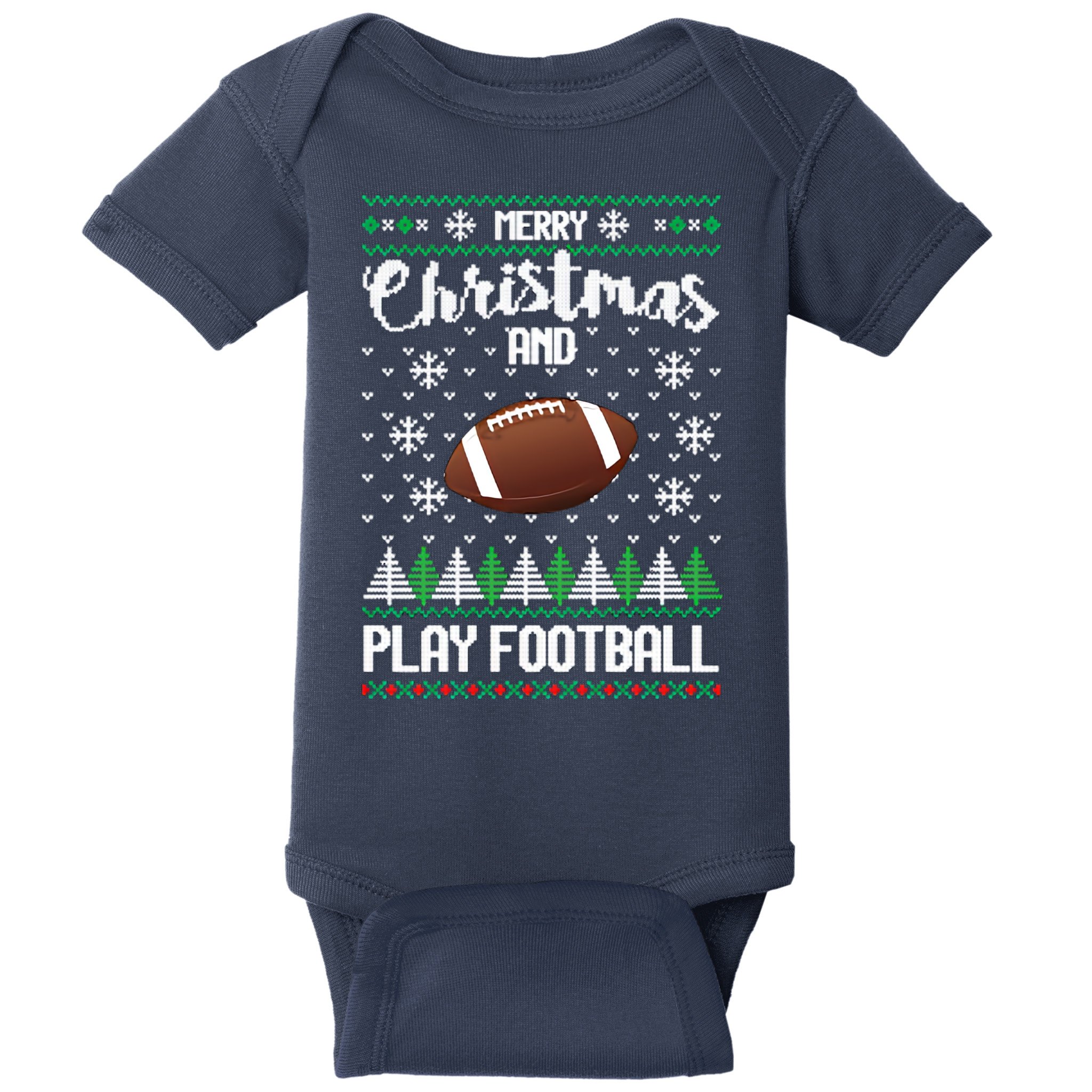 Football Ugly Christmas Baby Bodysuit
