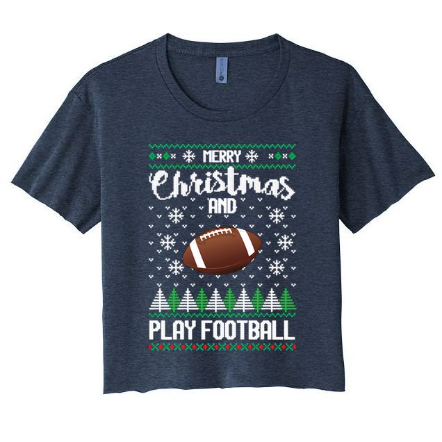 Football Ugly Christmas Crop Top
