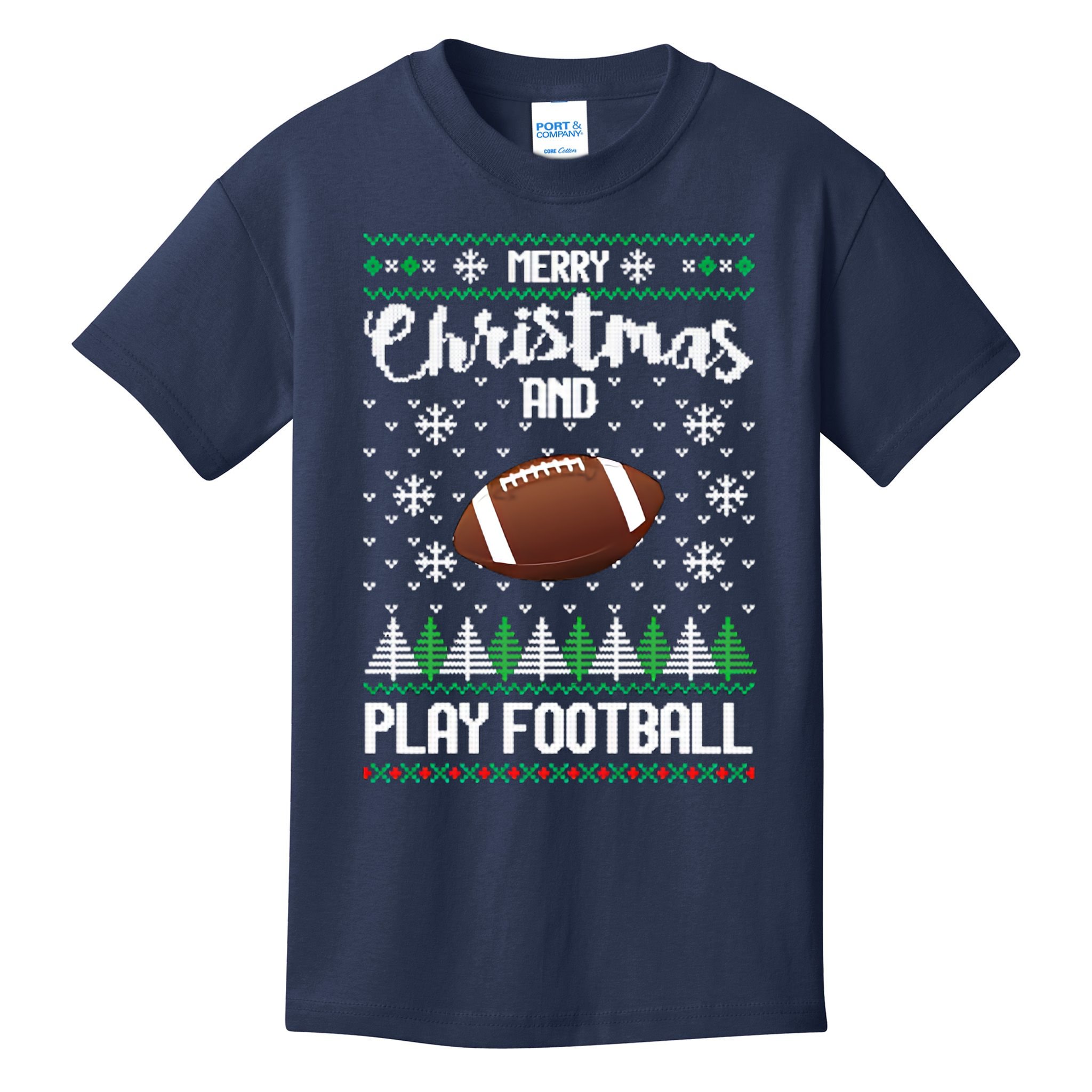Football Ugly Christmas Kids T-Shirt