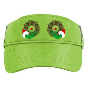 Funny Ugly Christmas Matching Couple Chest Design Adult Drive Performance Visor