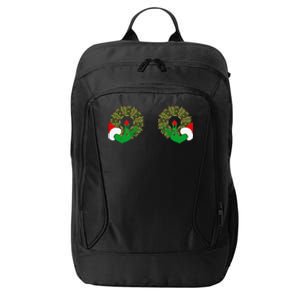 Funny Ugly Christmas Matching Couple Chest Design City Backpack