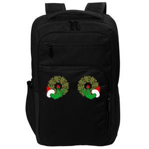 Funny Ugly Christmas Matching Couple Chest Design Impact Tech Backpack