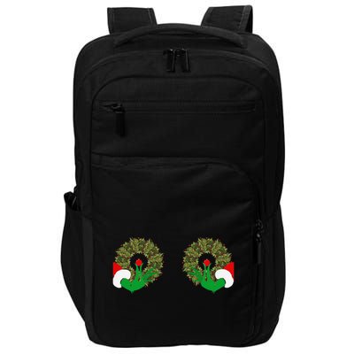 Funny Ugly Christmas Matching Couple Chest Design Impact Tech Backpack