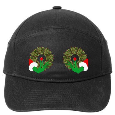 Funny Ugly Christmas Matching Couple Chest Design 7-Panel Snapback Hat