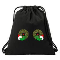 Funny Ugly Christmas Matching Couple Chest Design Drawstring Bag