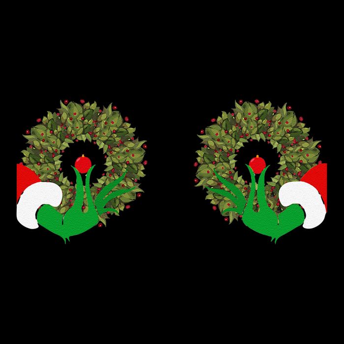 Funny Ugly Christmas Matching Couple Chest Design Drawstring Bag